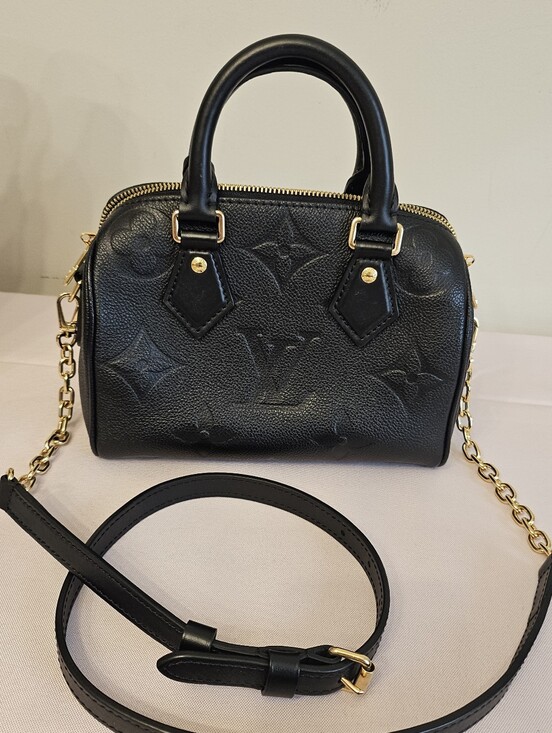 Louis Vuitton Handbags - Louis Vuitton Speedy 20 Bandoulière Black Empreinte Microchipped